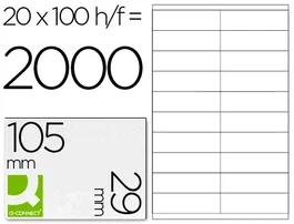 Q-connect Etiquetas adhesivas 105x29 mm DIN A4