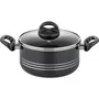 GSW GSW4005643158800 Batería de Cocina MILANO NERO, 15 Piezas, Aluminio Macizo, Negro, Inducción