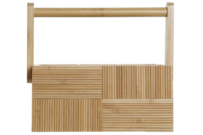 DKD Home Decor Cubertero de Bambú Natural con Asa DKD Home Decor Cubertero de Bambú Natural con Asa