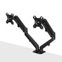 LINDY Soporte de escritorio dual con brazo de gas para monitores de hasta 27 pulgadas Negro