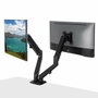 LINDY Soporte de escritorio dual con brazo de gas para monitores de hasta 27 pulgadas Negro