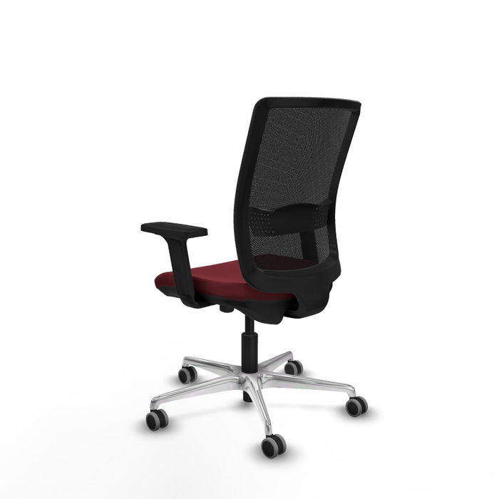 PIQUERAS Y CRESPO Silla de oficina Haches con mecanismo Sincro/Traslack Granate y Negro
