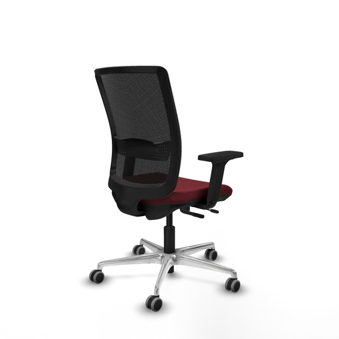 PIQUERAS Y CRESPO Silla de oficina Haches con mecanismo Sincro/Traslack Granate y Negro