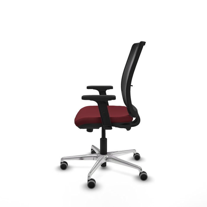 PIQUERAS Y CRESPO Silla de oficina Haches con mecanismo Sincro/Traslack Granate y Negro