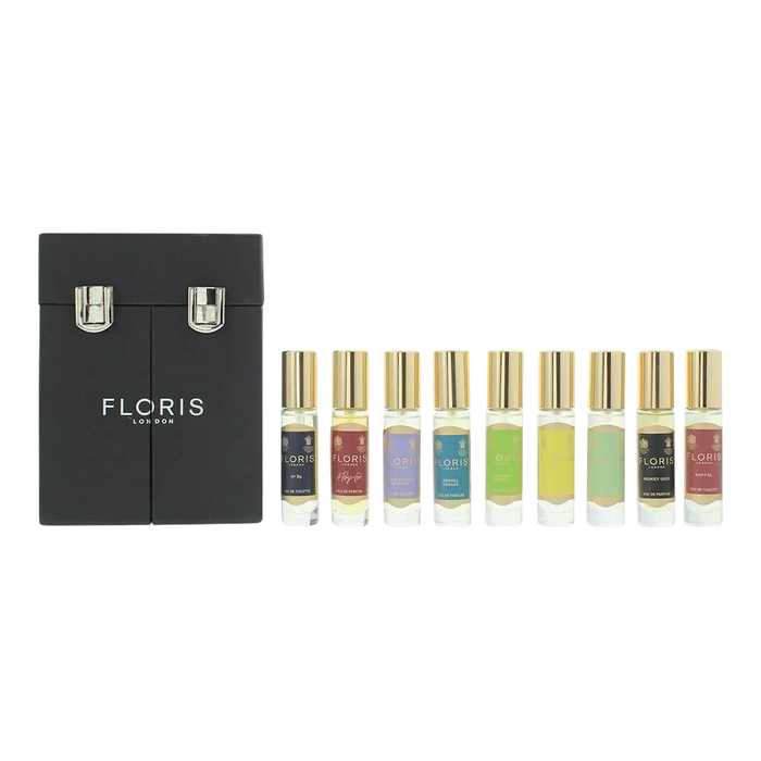 Set Floris Of London: A Rose For..., Eau De Parfum, Unisex, 10 ml + Honey Oud, Eau De Parfum, Unisex, 10 ml + Jermyn Street, Eau De Parfum, Unisex, 10 ml + Mulberry Fig, Eau De Parfum, Unisex, 10 ml + Neroli Voyage, Eau De Parfum, Unisex, 10 ml + Cefiro, Set Floris Of London: A Rose For..., Eau De Parfum, Unisex, 10 ml + Honey Oud, Eau De Parfum, Unisex, 10 ml + Jermyn Street, Eau De Parfum, Unisex, 10 ml + Mulberry Fig, Eau De Parfum, Unisex, 10 ml + Neroli Voyage, Eau De Parfum, Unisex, 10 ml + Cefiro,