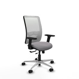 PIQUERAS Y CRESPO Silla de oficina Zulema Gris y Blanco con mecanismo Sincro/Traslack
