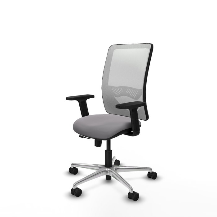 PIQUERAS Y CRESPO Silla de oficina Zulema Gris y Blanco con mecanismo Sincro/Traslack PIQUERAS Y CRESPO Silla de oficina Zulema Gris y Blanco con mecanismo Sincro/Traslack