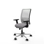 PIQUERAS Y CRESPO Silla de oficina Zulema Gris y Blanco con mecanismo Sincro/Traslack