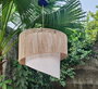 DKD Home Decor Lámpara de Techo de Yute y Metal Marrón 60x60x48 cm