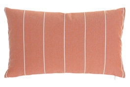 DKD Home Decor Cojín de Algodón Reciclado 50x30 Rayas Naranja Pack de 2