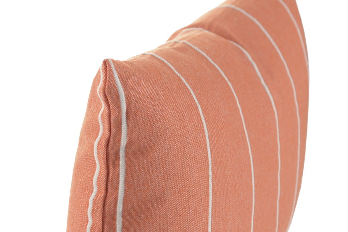 DKD Home Decor Cojín de Algodón Reciclado 50x30 Rayas Naranja Pack de 2