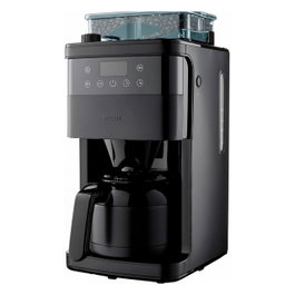 Medion MD 19911 Cafetera de filtro con molinillo integrado, Negro