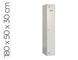 Simonrack Taquilla metálica 1 puerta con cerradura, respiradero, etiquetero gris/gris 1800x500x300 mm