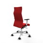 PIQUERAS Y CRESPO Sillón Albacete Rojo con Mecanismo Sincro y Base de Aluminio
