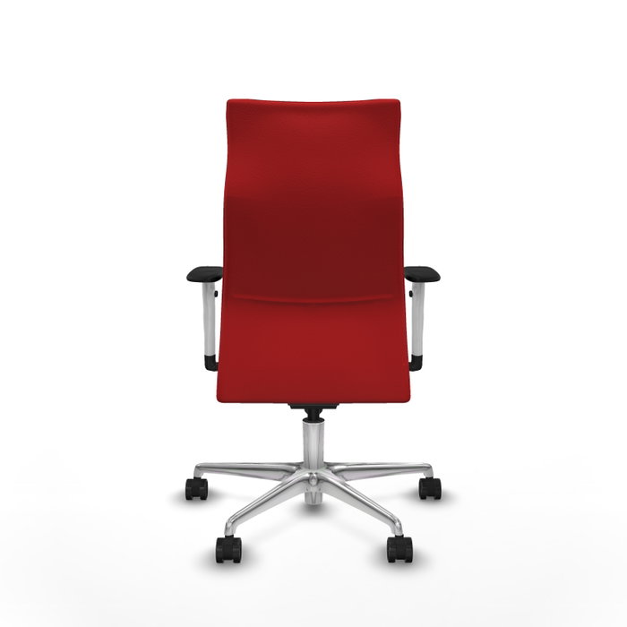 PIQUERAS Y CRESPO Sillón Albacete Rojo con Mecanismo Sincro y Base de Aluminio