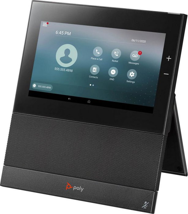 Poly CCX 600 Teléfono Empresarial con Pantalla Táctil LCD de 7 Pulgadas (1024 x 600), USB, Bluetooth 4.2, Wi-Fi, Android 9, sin Auricular