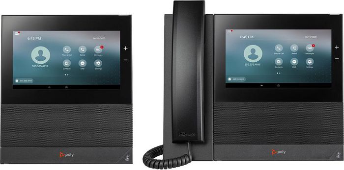 Poly CCX 600 Teléfono Empresarial con Pantalla Táctil LCD de 7 Pulgadas (1024 x 600), USB, Bluetooth 4.2, Wi-Fi, Android 9, sin Auricular