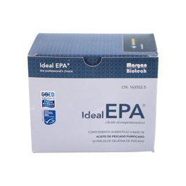 IDEAL OMEGA Aceite de Pescado Omega 3 EPA Ultra Purificado 1250mg, 60 Cápsulas - Salud Cerebral y Cardiovascular