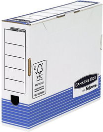 Caja Archivo Definitivo Carton Fellowes Bankers Box A4 80Mm Azul