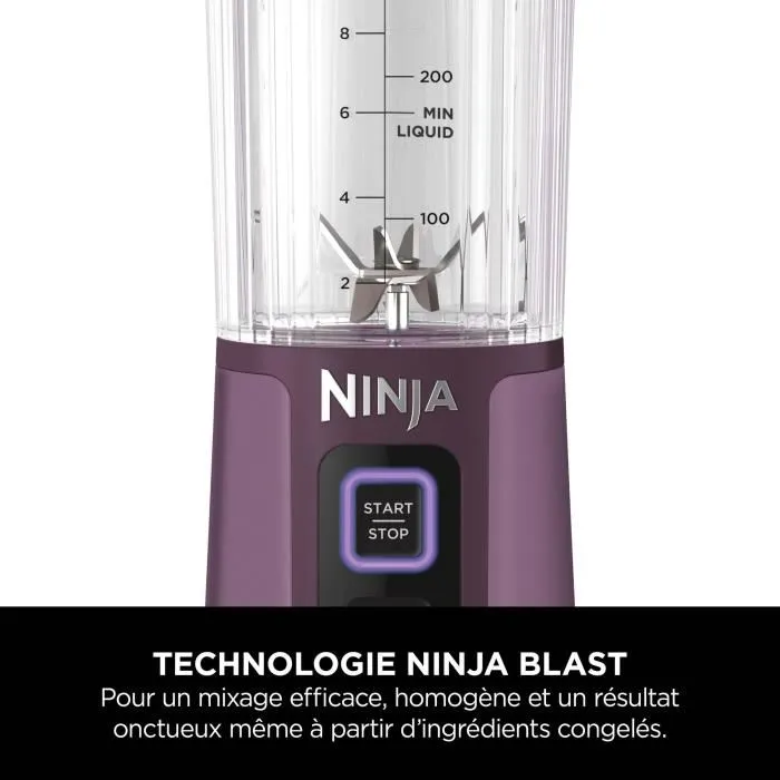 Ninja Licuadora Portátil Blast BC150EUPR Recipiente 530ml Batería 2h Sin Cable Sin BPA Morada Ninja Licuadora Portátil Blast BC150EUPR Recipiente 530ml Batería 2h Sin Cable Sin BPA Morada