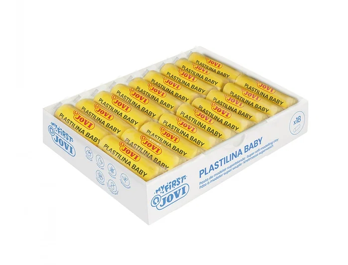 JOVI Plastilina My First Baby Amarillo Caja de 18 Unidades