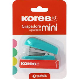 KORES Grapadora Mini (12h) Turquesa