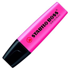 Stabilo Boss Original Marcador Fluorescente Rosa, Set de 10, Tecnología Antisecado 4h, Recargable, Tinta Base Agua (Set de 10)