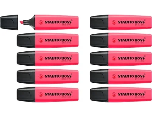 Stabilo Boss Original Marcadores Fluorescentes Rosa (Set de 10) Stabilo Boss Original Marcadores Fluorescentes Rosa (Set de 10)