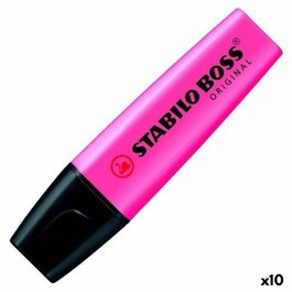 Stabilo BOSS ORIGINAL Marcador Fluorescente Rosa (Set de 10)