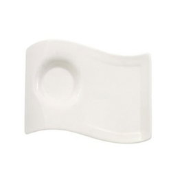 Villeroy & Boch Hot Wave Platillo de postre 17x13 cm, color Moca con asa y cinta (Set de 6)