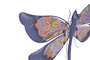 DKD Home Decor Decoración de Pared de Libélula en Metal y Cristal, Surtido de 2 Colores