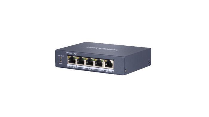 Hikvision DS-3E0505HP-E Switch PoE de 4 puertos L2 no administrado