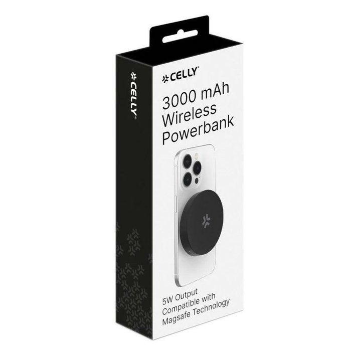Celly Powerbank MagSafe 3000 mAh Negro Celly Powerbank MagSafe 3000 mAh Negro