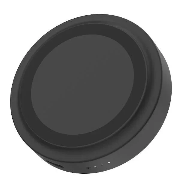 Celly MAGPB3000BK - Power Bank / Batería Externa 3000 mAh Negro - Cargador Inalámbrico MagSafe 5W y USB-C