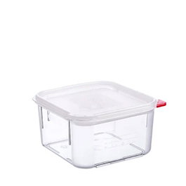 Araven Bote para Alimento con Tapa de Policarbonato, Capacidad 2 L - Almacenaje y Transporte, Dimensiones 195 x 195 x 100 mm