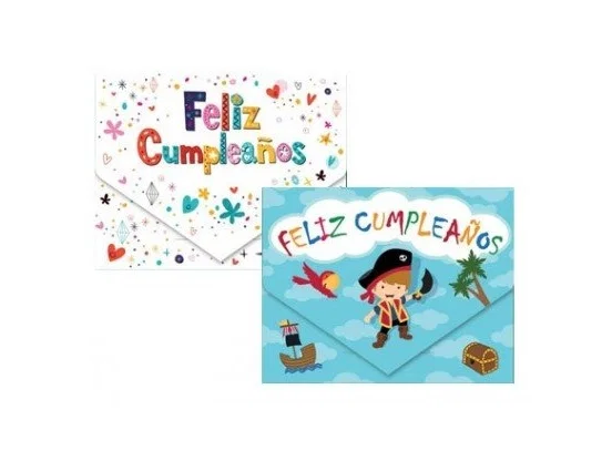 Arguval Billetero de felicitación con cierre diseños cumpleaños surtidos