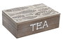 Caja Infusiones Mediterraneo DKD Home Decor Natural 16 x 8 x 24 cm (4 Unidades)