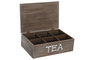 Caja Infusiones Mediterraneo DKD Home Decor Natural 16 x 8 x 24 cm (4 Unidades)