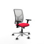 PIQUERAS Y CRESPO Silla de oficina Motilla con mecanismo Sincro, Rojo y Blanco