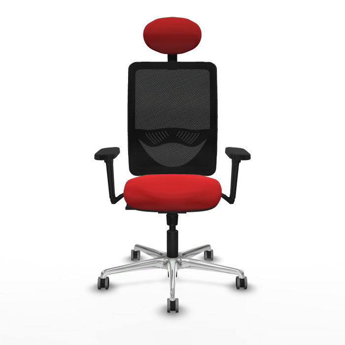 PIQUERAS Y CRESPO Silla de oficina Zulema con mecanismo Sincro, Rojo y Negro PIQUERAS Y CRESPO Silla de oficina Zulema con mecanismo Sincro, Rojo y Negro