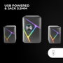 Mars Gaming MS-H21 Altavoces Gaming 2.1 RGB Negro
