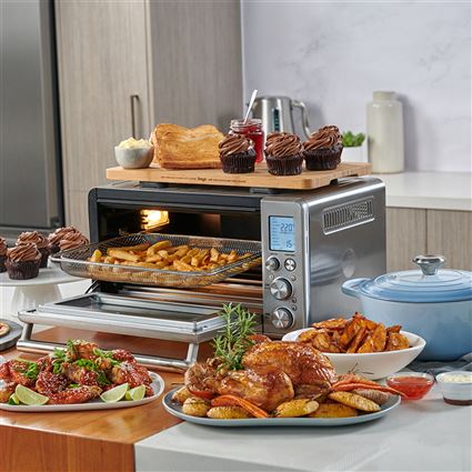 Sage SOV860BSS4EEU1 Horno de Aire Smart Air Fryer con 10 Funciones de Cocina y Tecnología Element IQ