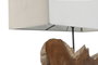 DKD Home Decor Lámpara de Sobremesa de Teca y Hierro 60x20x55 cm