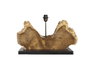 DKD Home Decor Lámpara de Sobremesa de Teca y Hierro 60x20x55 cm