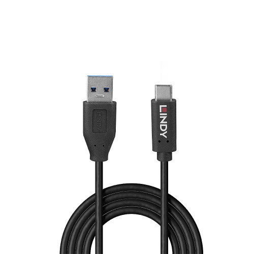 Lindy Cable USB 3.2 Gen 2 de 0,5 m USB A a USB C Negro