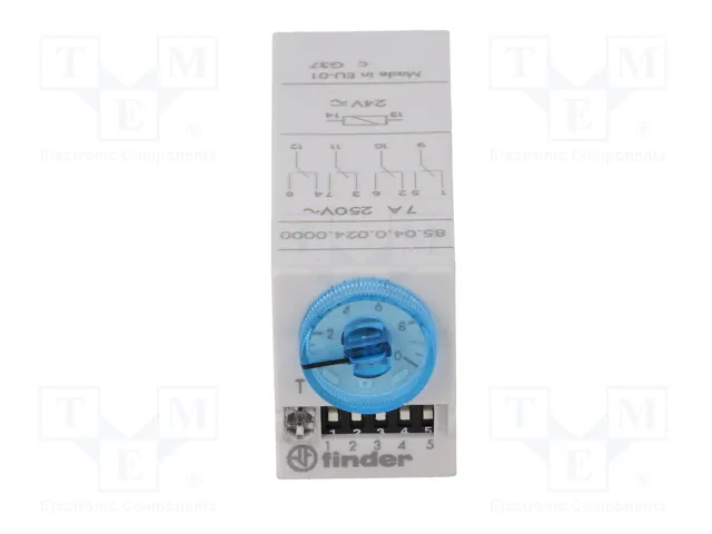 FINDER Relé de tiempo Serie 85 4PDT 24VAC/24VDC FINDER Relé de tiempo Serie 85 4PDT 24VAC/24VDC