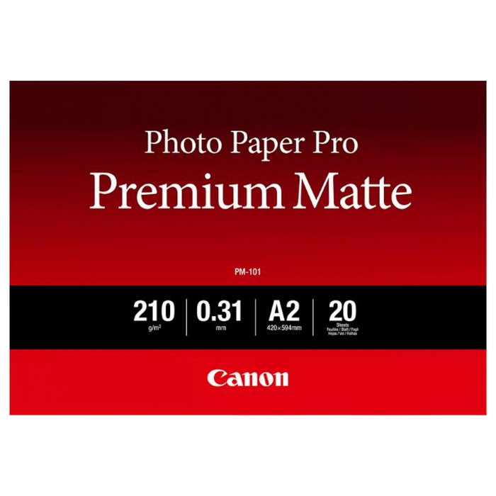 Canon Pro Premium Matte PM-101 A2 20 Hojas 210g/m² Canon Pro Premium Matte PM-101 A2 20 Hojas 210g/m²