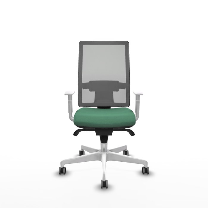 PIQUERAS Y CRESPO Silla de oficina Horna con mecanismo Sincro, Verde esmeralda y Gris