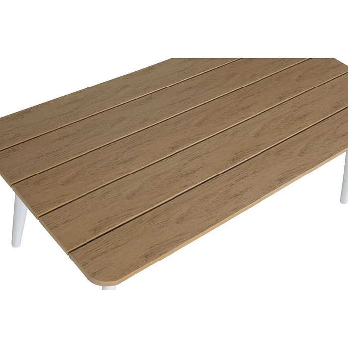 DKD Home Decor Sofá Terraza y Jardín Gris Claro Natural 189 x 73 x 84 cm Set de 4