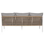 DKD Home Decor Sofá Terraza y Jardín Gris Claro Natural 189 x 73 x 84 cm Set de 4